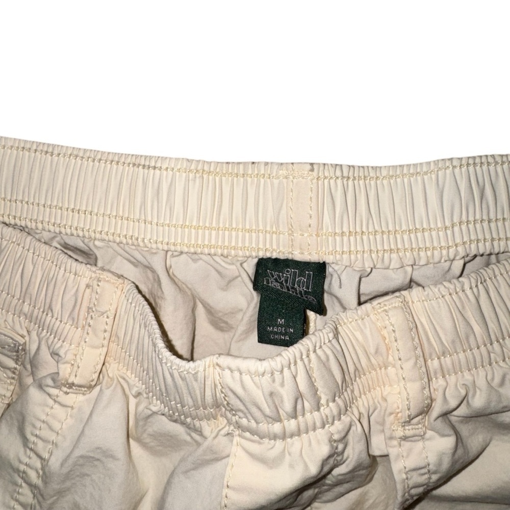 Wild Fable Women's M Medium Extra Wide Cargo Pants Light Yellow Baggy - Picture 4 of 7
